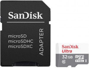 Карта памяти SanDisk SDSQUNS-032G-GN3MA Ultra microSDHC 32Gb Class10