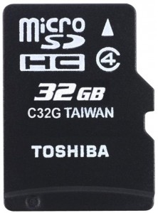 Карта памяти Toshiba microSDHC 32Gb Class 4 + adapter