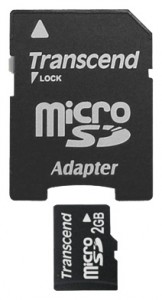 Карта памяти Transcend Micro-SD 2Gb + adapter