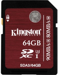 Карта памяти Kingston microSDXC 64Gb Class10 SDCG/64GB + адаптер