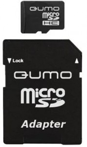 Карта памяти Qumo microSDHC 32Gb Class 6 + adapter