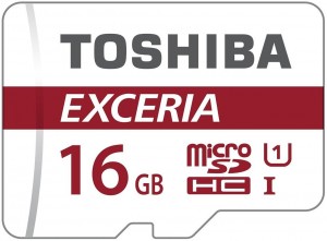 Карта памяти Toshiba THN-M302R0160EA M302 microSDHC 16Gb Class10  + адаптер