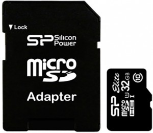 Карта памяти Silicon Power microSDHC 32Gb Class 10 SP032GBSTH011V10SP + adapter