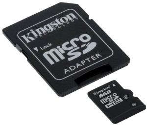 Карта памяти Kingston SDC4/8Gb MicroSDHC Class4 8GB с адаптером