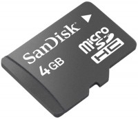 Карта памяти SanDisk microSDHC 4Gb Class 4 + adapter