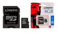 Карта памяти Kingston microSDHC 4Gb Class 4 + adapter