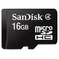 Карта памяти SanDisk microSDHC Class 4 16Gb + adapter SDSDQM-016G-B35A