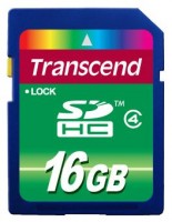 Карта памяти Transcend SDHC 16Gb Class 4