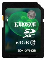 Карта памяти Kingston SDXC 64Gb Class 10