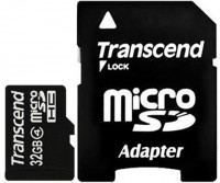 Карта памяти Transcend microSDHC 32Gb Class 4 + adapter