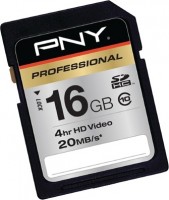 Карта памяти PNY Professional SDHC class 10 20MB/s 16GB