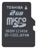 Карта памяти Toshiba microSD 2Gb SD-MC002GA