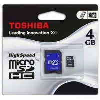 Карта памяти Toshiba microSDHC 4Gb Class 4 SD-C04GJ BL3A + adapter