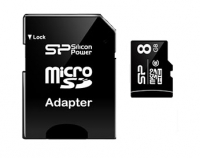 Карта памяти Silicon Power microSDHC 8Gb Class 6 + adapter