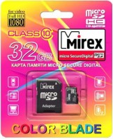 Карта памяти Mirex   MicroSDHC32GB 10 с адаптером