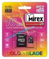 Карта памяти Mirex microSDHC 16Gb Class 10 + adapter