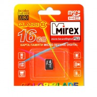 Карта памяти Mirex microSDHC 16Gb Class 10