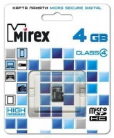 Карта памяти Mirex microSD 4Gb Class 4