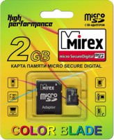 Карта памяти Mirex microSD 2GB + Adapter