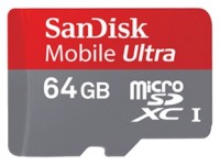 Карта памяти SanDisk microSDXC 64Gb Class 10 Mobile Ultra + adapter