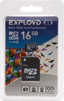 Карта памяти Exployd  microSDHC Class 6 16GB + SD adapter