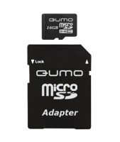 Карта памяти Qumo microSD 16Gb Class 6 + adapter