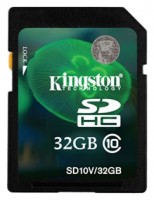 Карта памяти Kingston SDHC 32Gb Class 10 V