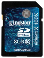 Карта памяти Kingston SDHC 8Gb Class 10 G2