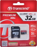 Карта памяти Transcend microSDHC 32Gb Class 10 UHS-I 300x Premium