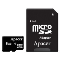 Карта памяти Apacer microSDHC 8Gb Class 10 + adapter