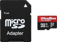 Карта памяти OltraMax 32Gb MicroSDHC Class 10 UHS-1 80 MB/s + адаптер