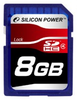 Карта памяти Silicon Power SDHC 8Gb Class 4 (SP008GBSDH004V10)