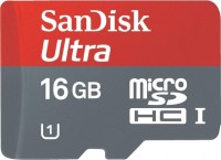 Карта памяти SanDisk Ultra microSDHC 16Gb Class10 SDSDQX-016G-U46A