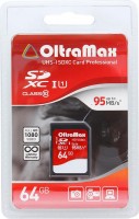 Карта памяти OltraMax SDXC 64Gb Class 10 UHS-I 95 MB/s