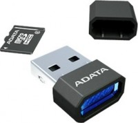 Карта памяти A-Data microSD 2Gb + Black USB Reader V3