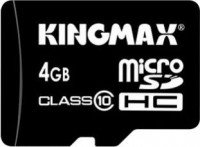 Карта памяти Kingmax microSDHC Class 10 Card 4GB + SD adapter