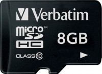 Карта памяти Verbatim microSDHC Class 10 8GB + SD adapter