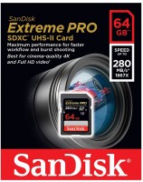 Карта памяти SanDisk SDXC 64Gb Class 10 UHS-II Extreme Pro