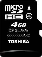 Карта памяти Toshiba MicroSDHC 4GB Class 4