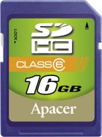 Карта памяти Apacer SDHC 16Gb Class 6 со вскрытой упаковкой