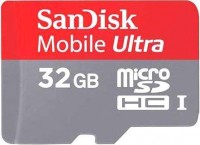 Карта памяти SanDisk  SD Micro10- Ultra 10с адаптером SD 32GB