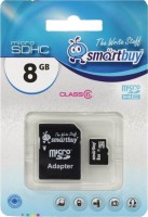 Карта памяти SmartBuy MicroSDHC 8GB Class 6 + SD adapter