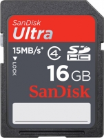 Карта памяти SanDisk SDHC 16Gb Class 4 SDSDH-016G-U46