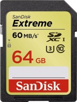 Карта памяти SanDisk Extreme SDXC UHS Class 3 60MB/s 64GB  (SDSDXN-064G-G46)