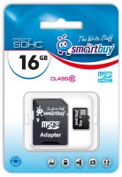 Карта памяти SmartBuy microSDHC 16Gb Class 10 + adapter