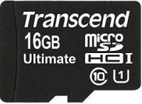 Карта памяти Transcend Ultimate microSDHC 16GB Class 10 UHS-I + adapter