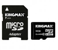 Карта памяти Kingmax microSDHC Class 10 Card 32GB + SD adapter