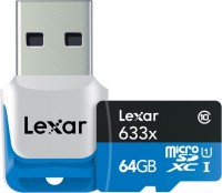 Карта памяти Lexar microSDXC 64Gb High Speed Class 10 (95Mb/s) + ридер