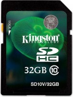 Карта памяти Kingston   SDHC 10 32GB SD10V/32GB