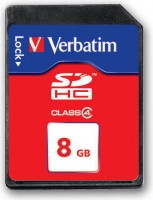 Карта памяти Verbatim SDHC 8Gb Class 4